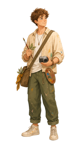 ISFP The Adventurer MBTI-style personality type illustration